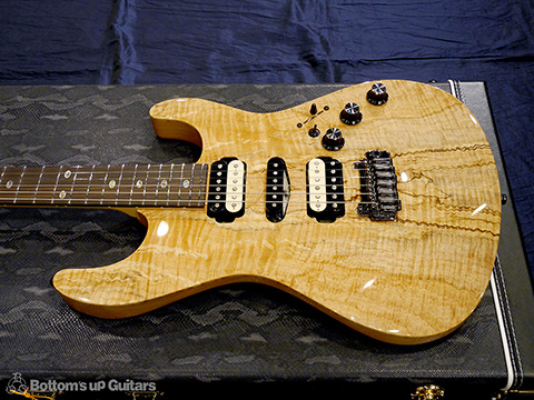Freedom Custom Guitar Research （FCGR）HYDRA 22F 2Point non Pickguard Spalted Maple Top【Guitar Of the Month】 フリーダム 深野真 