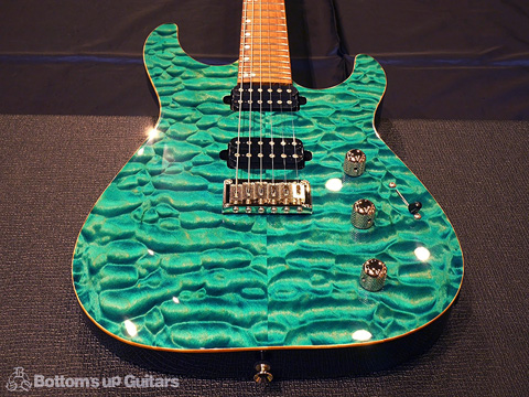 David Thomas McNaught Exotic Wood Collection Quilt Maple White Limba Korina Kingwood Ocean Turquoise