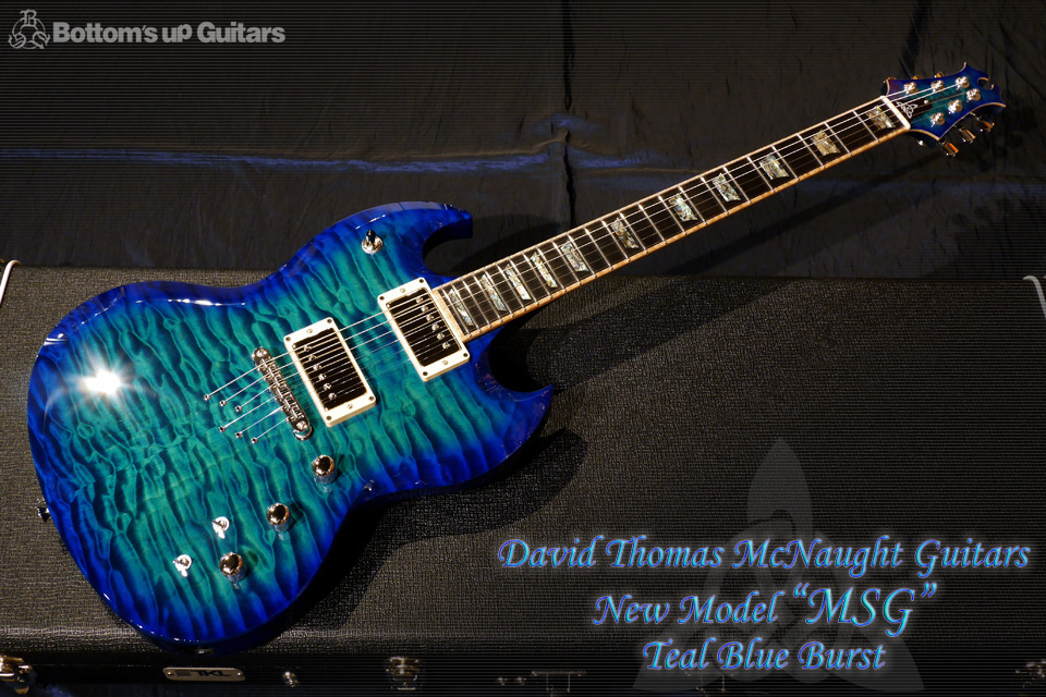David Thomas McNaught Guitars (DTM) New Model MSG 【市販品世界第一号!】- Teal Blue Burst -
