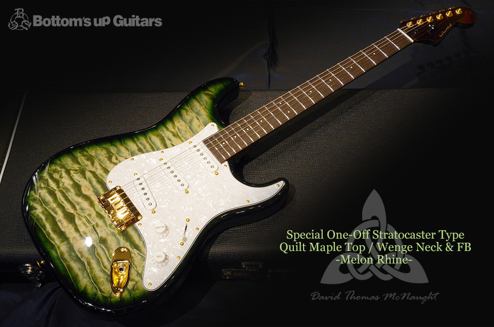 David Thomas McNaught Special One-Off Stratocaster Type Quilt -Melon Rhine-