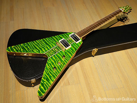 V5 Diamond Quilt -Reptile- Black Korina Back & Neck / Brazilian Rosewood FB