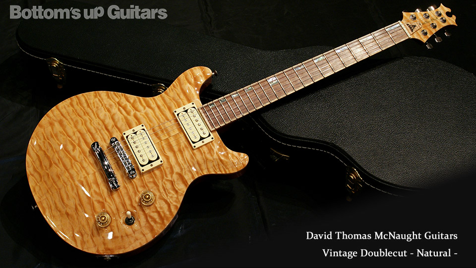 David Thomas McNaught Guitars Vintage Doublecut - Natural - BZF Diamond Quilt