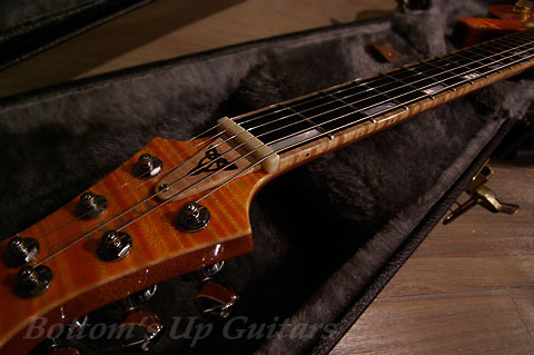 Flame Maple Bound Ebony Fingerboard David Thomas McNaught Vintage SingleCut "Tequila Sunrise" 