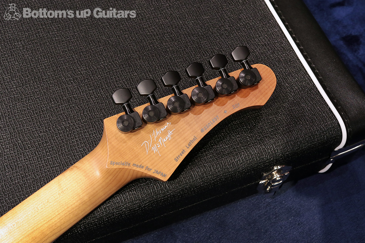 David Thomas McNaught DTM 正規品 マクノウト マクノート ハンドメイド オーダーメイド ダイアモンドグレード フレイムメイプル ステンレスフレット DTM Street Lethal - Sand Storm Fade Roasted Birdseye Maple Black Limba 