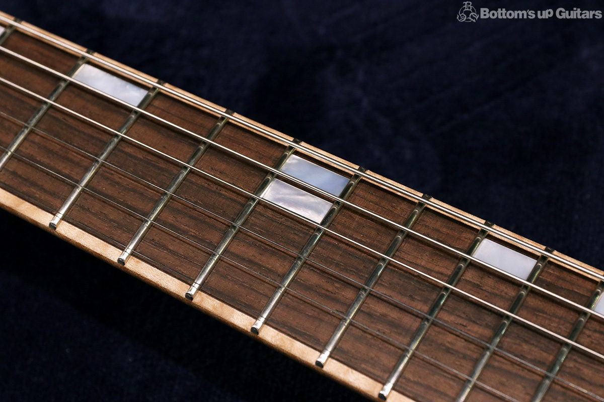 David Thomas McNaught DTM 正規品 マクノウト マクノート ハンドメイド オーダーメイド ダイアモンドグレード キルトメイプル セットスルーネック Set thru ステンレスフレット DTM Vintage Double Cut Lefty!! - Azure -