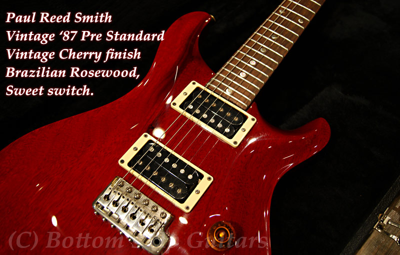 Vintage Paul Reed Smith Guitars [PRS Pre-Standard] - Vintage Cherry - Very clean '87 PRS All Mahogany Guitar with Brazilian Rosewood Fingerboard.