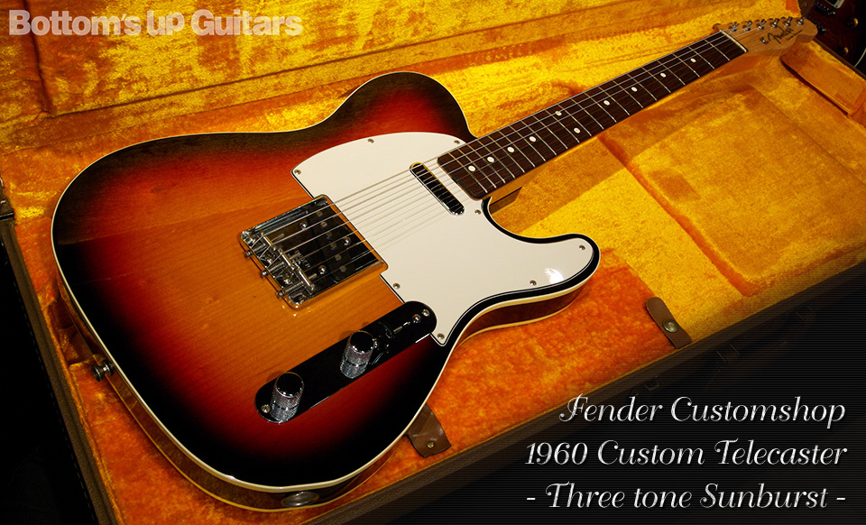 Fender Customshop 1960 Custom Telecaster - Three tone Sunburst - Birds eye & Flame maple Neck !!