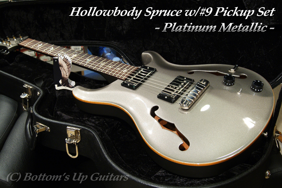 PRS Hollowbody Spruce w/#9 Pickup Set - Platinum Metallic - 