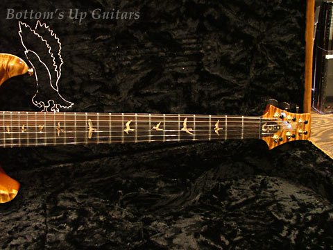 Etched Gold Bird inlay, Brazilian rosewood