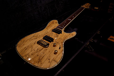 ::: Sugi 極上USED DS496HC TT/SPL-TT/100/NAT 超希少なレアモデル 当時定価￥751,800！ 100th Anniversary Model The 3 of 3! 極薄のラッカー仕上げ スポルテッドメイプルタイムレス（アクア）ティンバーの2Humギター 認定書および盾付属 :::