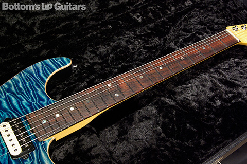 Suhr Guitars Standard - Aqua Marine Blue-black back - サー ハカランダ BZF キルト