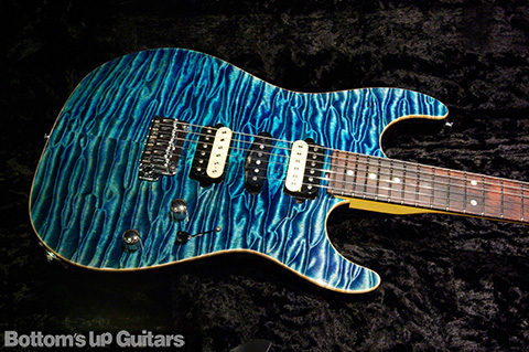 Suhr Guitars Standard - Aqua Marine Blue-black back - サー ハカランダ BZF キルト