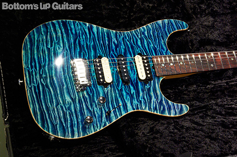 Suhr Guitars Standard - Aqua Marine Blue-black back - サー ハカランダ BZF キルト