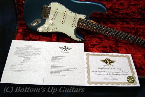 RS Guitar Works "Old Friend" series Contour Greenguard Aged Lake Placid Blue over Daphne Blue