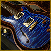 PS#1443 Hollowbody II 1P Quilt Top & Back "Kissing hummingbird inlays" - Faded Aquamarine -