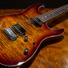 T's Guitars DST DX22 - Tiger Eye Smoked Burst -
Roasted Figured Maple Neck