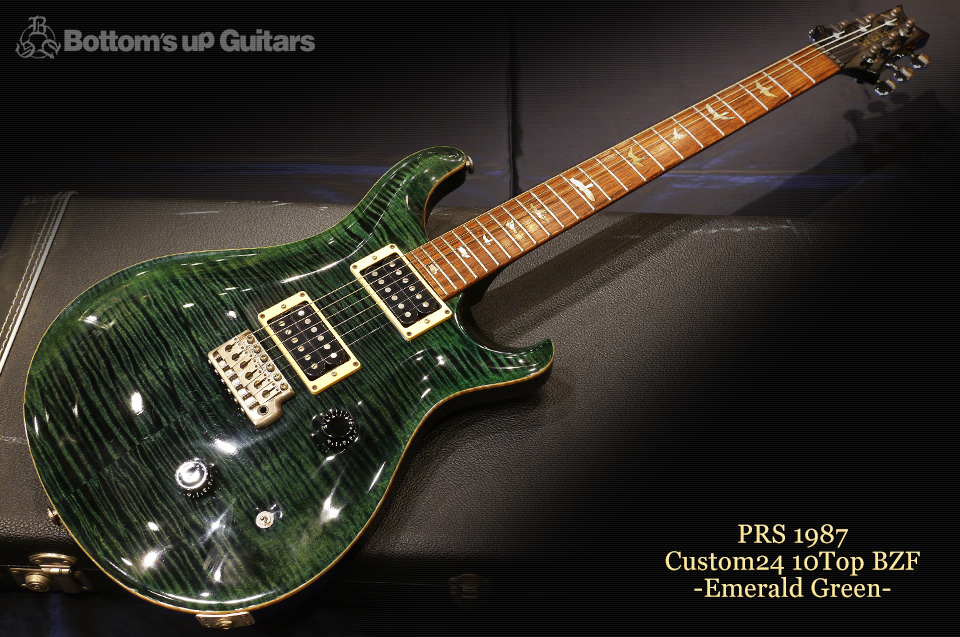 PRS  1987 Custom24 10top Flame BZF -Emerald Green-