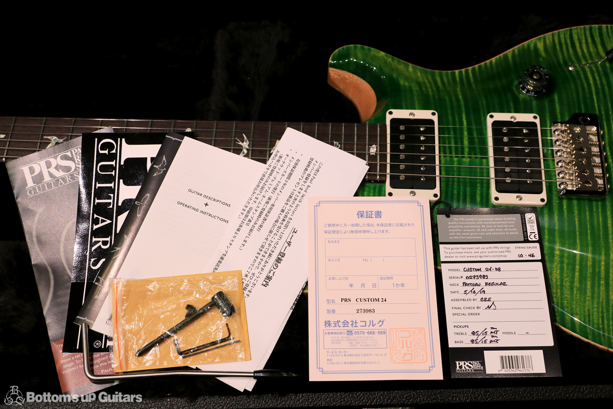 Paul Reed Smith(PRS)  {BUG} 2019 Custom24-08 - Emerald / Natural Back / レギュラーグリップ - 【B.U.G.厳選の一本!】