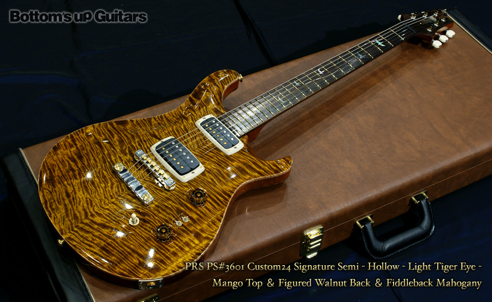 PRS Private Stock PS Signature Limited Edition Semi-Hollow Mango Figured Walnu Fiddleback Mahogany