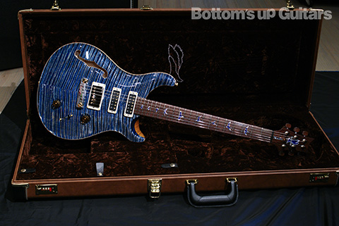 PRS Private Stock Studio Semi-Hollow - Steel Blue - Madagascar Rosewood Neck NAMM 2012