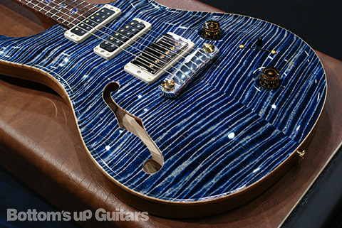 PRS Private Stock Studio Semi-Hollow - Steel Blue - Madagascar Rosewood Neck NAMM 2012