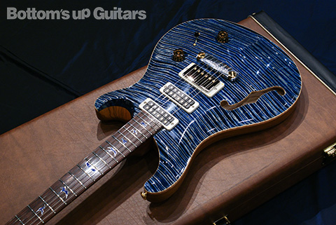 PRS Private Stock Studio Semi-Hollow - Steel Blue - Madagascar Rosewood Neck NAMM 2012