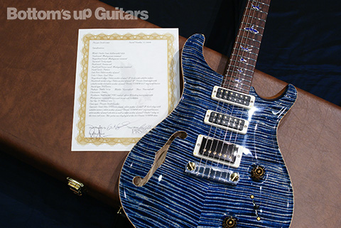 PRS Private Stock Studio Semi-Hollow - Steel Blue - Madagascar Rosewood Neck NAMM 2012