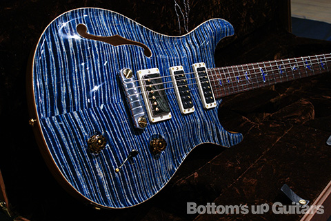 PRS Private Stock Studio Semi-Hollow - Steel Blue - Madagascar Rosewood Neck NAMM 2012