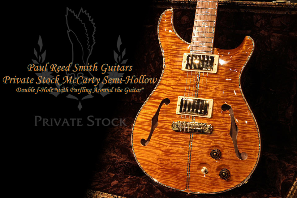 Paul Reed Smith(PRS) {BUG} Private Stock McCarty Semi-Hollow Double F-Hole with Purfling Around the Guitar