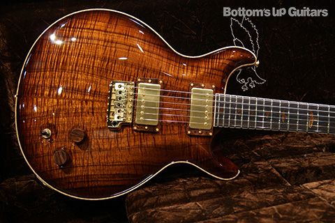 PRS Private Stock Santana II Koa Top Black Rosewood Neck - Vintage Natural Smokeburst -