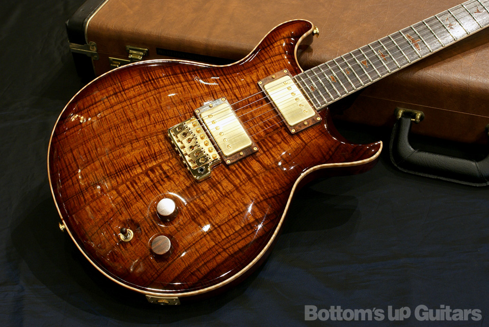 PRS Private Stock Santana II Koa Top Black Rosewood Neck - Vintage Natural Smokeburst -