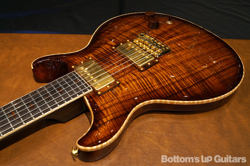 PRS Private Stock Santana II Koa Top Black Rosewood Neck - Vintage Natural Smokeburst -