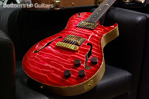 PRS Private Stock Singlecut Hollowbody I - Bonnie Pink Smoked Burst -