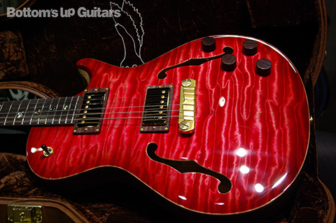 PRS Private Stock Singlecut Hollowbody I - Bonnie Pink Smoked Burst -