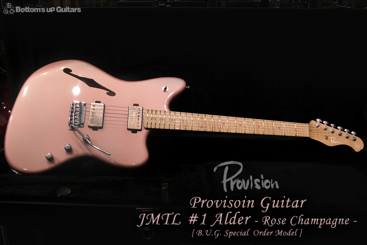 Provision Guitar JMTL #1 Alder - Rose Champagne - 【特注オリジナルモデル!! セミホロウ / fホール】 プロビジョンギター オリジナルモデル オーダーメイド