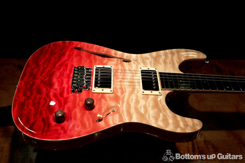 Combat Guitars オーダー ST WARM Custom 厳選 AAAAAキルトメイプル 特注の新色 Sea Breeze Gradation Maple Honduras Mahogany Neck Body