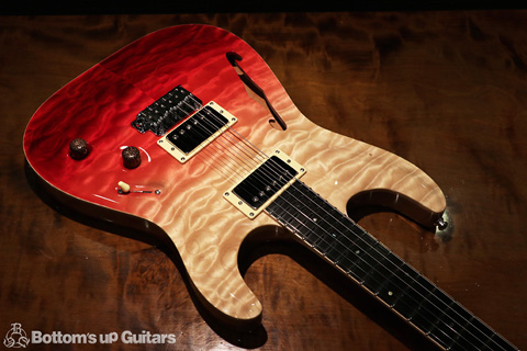 Combat Guitars オーダー ST WARM Custom 厳選 AAAAAキルトメイプル 特注の新色 Sea Breeze Gradation Maple Honduras Mahogany Neck Body