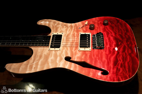 Combat Guitars オーダー ST WARM Custom 厳選 AAAAAキルトメイプル 特注の新色 Sea Breeze Gradation Maple Honduras Mahogany Neck Body