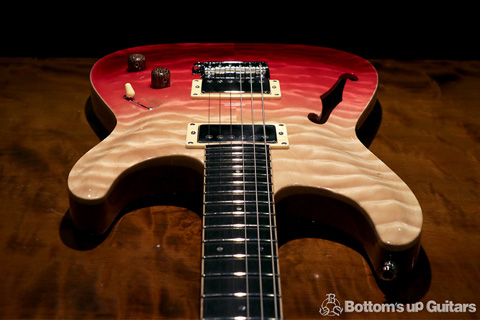 Combat Guitars オーダー ST WARM Custom 厳選 AAAAAキルトメイプル 特注の新色 Sea Breeze Gradation Maple Honduras Mahogany Neck Body