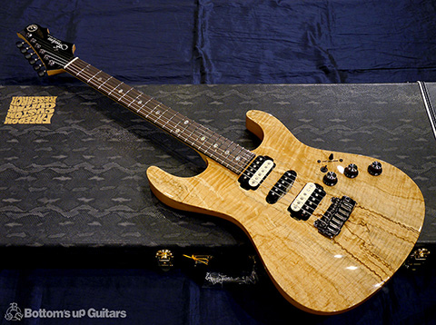 Freedom Custom Guitar Research （FCGR）HYDRA 22F 2Point non Pickguard Spalted Maple Top【Guitar Of the Month】 フリーダム 深野真 