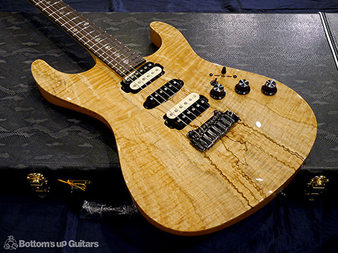 Freedom Custom Guitar Research （FCGR）HYDRA 22F 2Point non Pickguard Spalted Maple Top【Guitar Of the Month】 フリーダム 深野真 