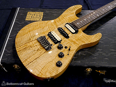 Freedom Custom Guitar Research （FCGR）HYDRA 22F 2Point non Pickguard Spalted Maple Top【Guitar Of the Month】 フリーダム 深野真 