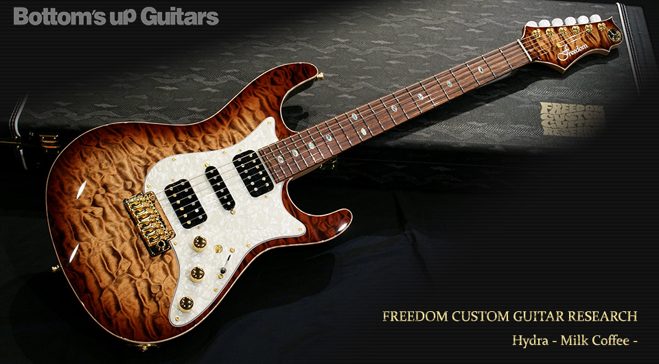 FREEDOM CUSTOM GUITAR RESEARCH FCGR HYDRA 2Point AAAAA Quilt Top ミルクコーヒー フリーダム