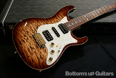 FREEDOM CUSTOM GUITAR RESEARCH FCGR HYDRA 2Point AAAAA Quilt Top ミルクコーヒー フリーダム