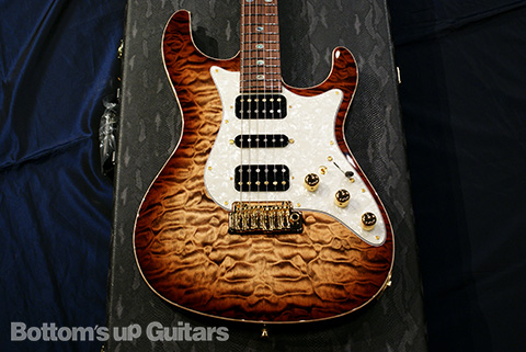 FREEDOM CUSTOM GUITAR RESEARCH FCGR HYDRA 2Point AAAAA Quilt Top ミルクコーヒー フリーダム