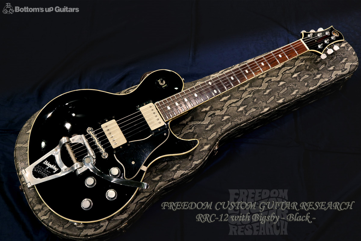 Freedom Custom Guitar Research FCGR {BUG} FCGR 初期RRC-12 - Black - ホンマホ&ハカランダ! FCGRファクトリーにてビグスビー取り付け フリーダム 日本製 ハンドメイド 国産 エレキギター 工房