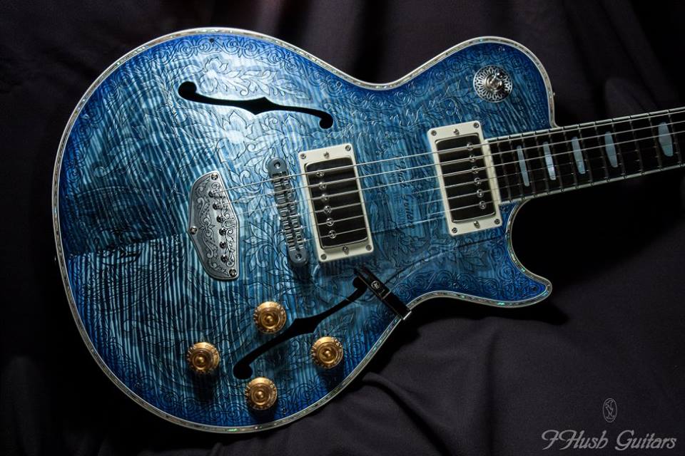 IHush Guitars RIGHTEOUS Alumitop Dragon Figured Blue Green Burst Red Mahogany 【2017 サウンドメッセ大阪出展品!】  アイハッシュギターズ Journey Neal Schon