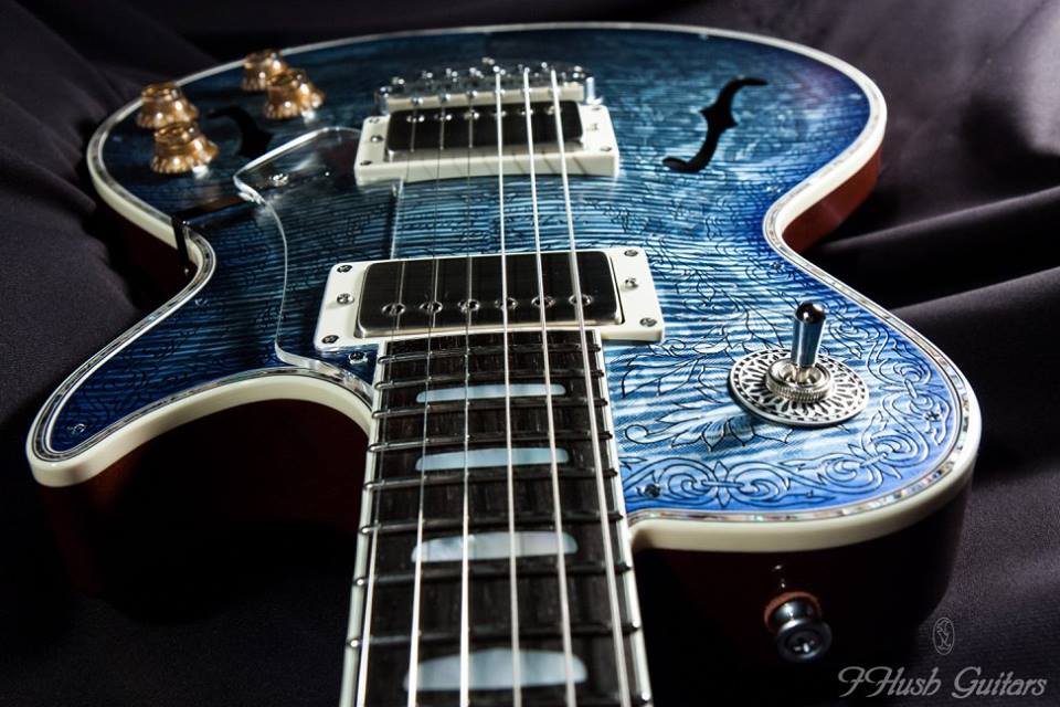 IHush Guitars RIGHTEOUS Alumitop Dragon Figured Blue Green Burst Red Mahogany 【2017 サウンドメッセ大阪出展品!】  アイハッシュギターズ Journey Neal Schon