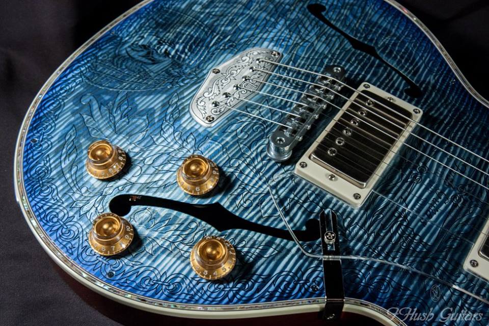 IHush Guitars RIGHTEOUS Alumitop Dragon Figured Blue Green Burst Red Mahogany 【2017 サウンドメッセ大阪出展品!】  アイハッシュギターズ Journey Neal Schon