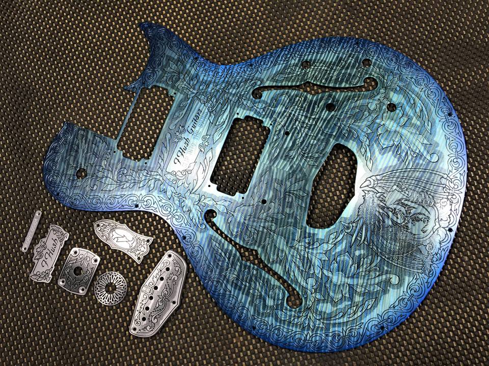 IHush Guitars RIGHTEOUS Alumitop Dragon Figured Blue Green Burst Red Mahogany 【2017 サウンドメッセ大阪出展品!】  アイハッシュギターズ Journey Neal Schon